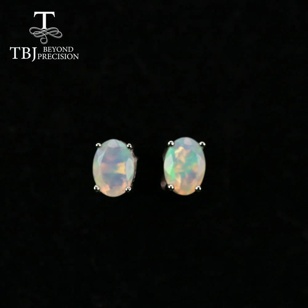 Natural Ethiopia Opal Gemstone Earring