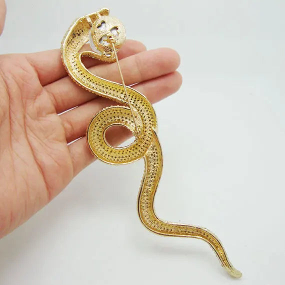 Luxurious Long Snake Pendant Animal Brooch Pin