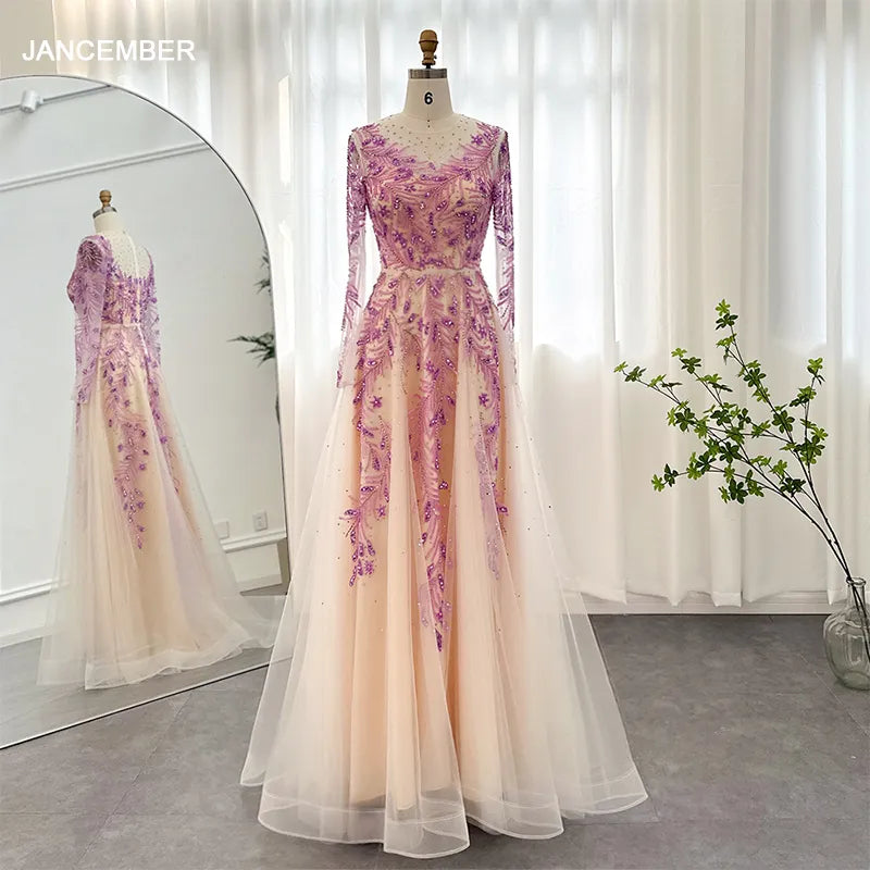 Romantic Factory Organza With Embroidery Floor-Length O-Neck Long Sleeves Illusion Wedding Dress