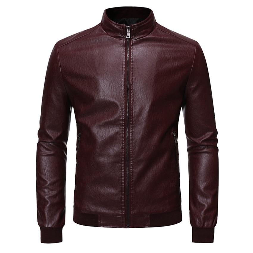 Men's Faux Leather Motorcycle Jackets - TeresaCollections
