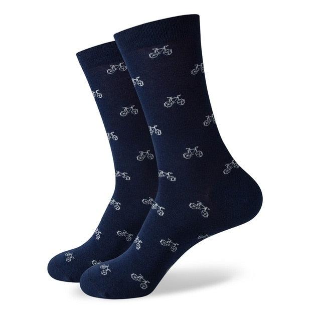 Cartoon Men's colorful Business Cotton Novelty Socks - TeresaCollections