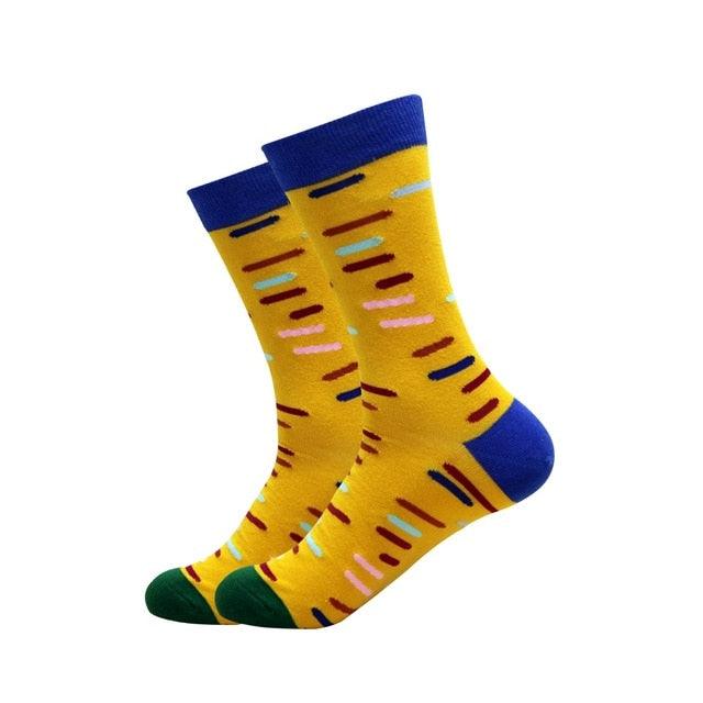 Men's colorful Business Cotton Novelty Socks - TeresaCollections