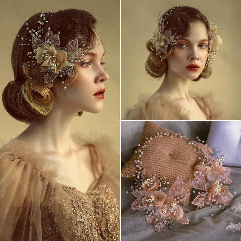 Royal Flower Evening Head Wear Wedding Hair Accessory - TeresaCollections