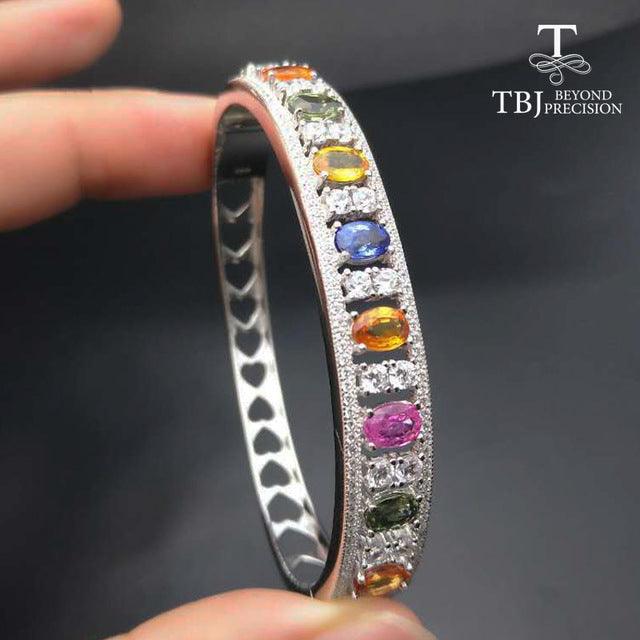 Colorful Sapphire Gemstone Bangles - TeresaCollections