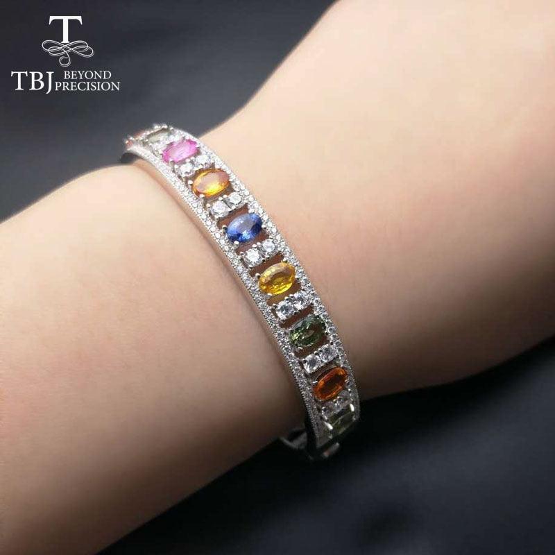 Colorful Sapphire Gemstone Bangles - TeresaCollections