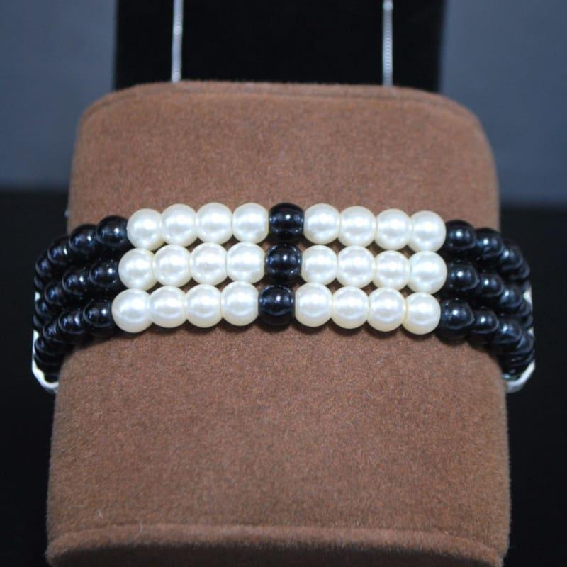 Black and White Colorblock Bracelets - TeresaCollections