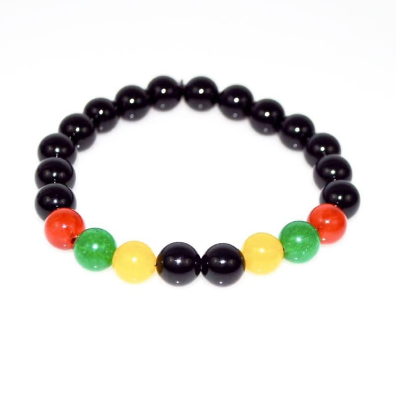 Black Onyx Agate Multicolor Bracelets - Handmade