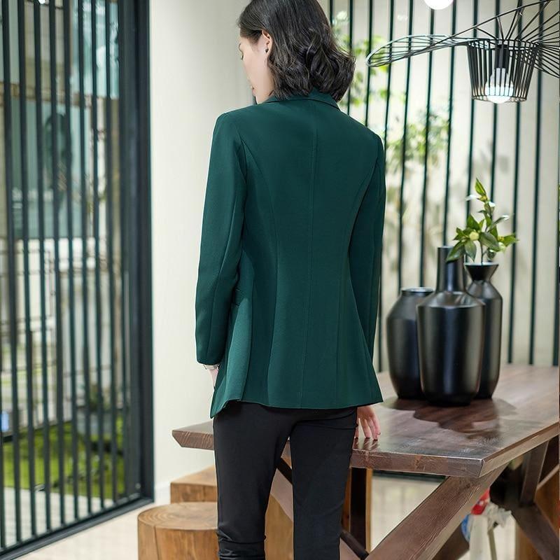 Boyfriend Jacket with Pocket Outwear Blazer Suits - TeresaCollections