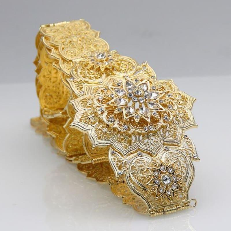 Elegant Luxury Gold Color Women Metal Waistband Jewelry Long Adjustable Chain Belt - Gold / 1040mm - Belt