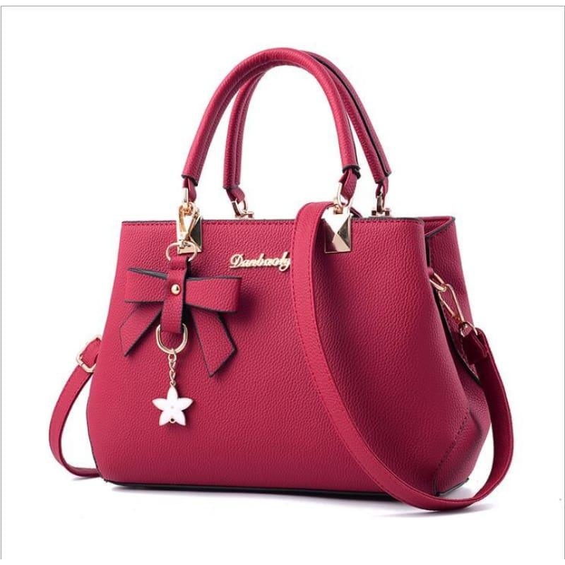 Elegant Shoulder Bag Women Designer Luxury HandBag - red - HandBag