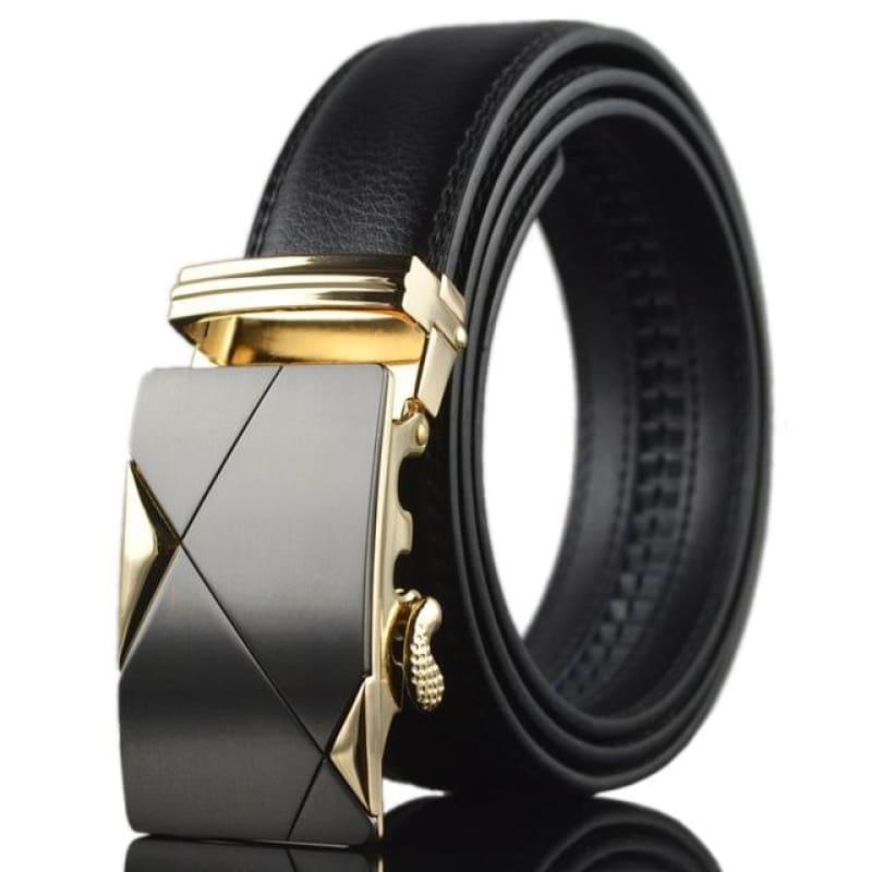 Genuine Leather High Quality Brand Black Formal Business Belt - 7 / 115cm - belt