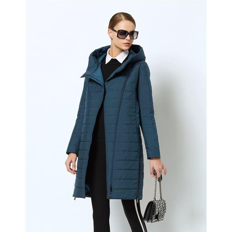 High-quality Thin Cotton Padded Womens Warm Parka Coat - 607 Jean / 4XL - Coats