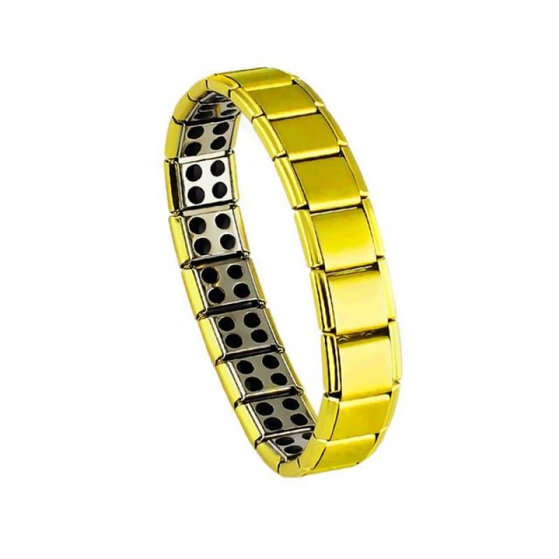 Magnetic Silver / Gold Mens Bracelets - 11 / 8 inches - Men