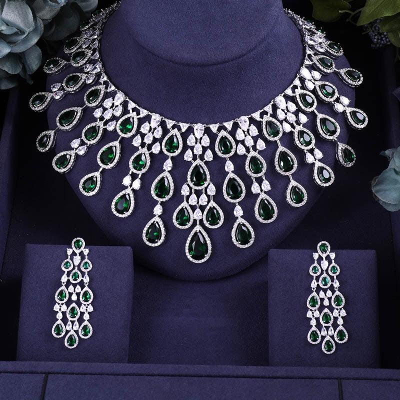CZ Crystal Wedding Jewelry Sets - TeresaCollections