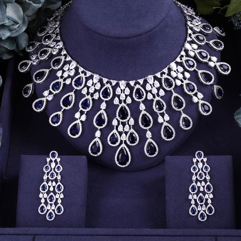 CZ Crystal Wedding Jewelry Sets - TeresaCollections