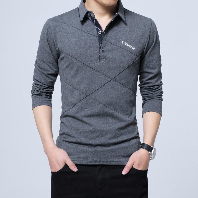 Stripe Designer T-shirt Slim Fit Loose Casual Cotton Mens T-Shirt - Dark Grey / Asian Size 4XL - Mens T-shirt