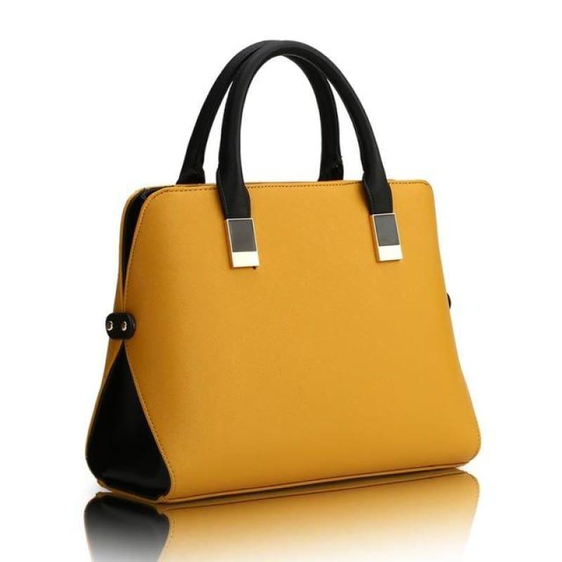 Top-Handle Fashion Ladies Luxury Designer Women Messenger Shoulder Bag - Yellow - Handbag
