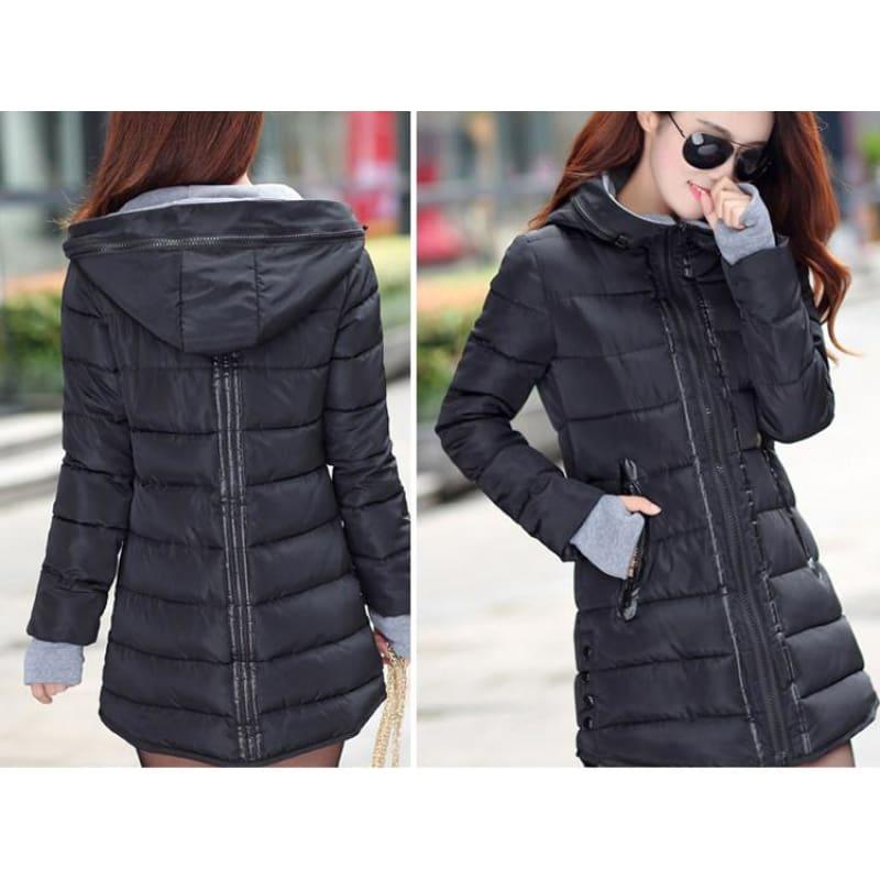 Winter Hooded Warm Candy Color Cotton Paddedcoat - Coats