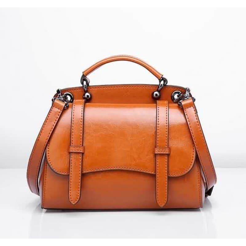 Womens Handbag Large High Quality Tote Bag Slid Top-Handle Female Messenger Bag - Brown - Bag