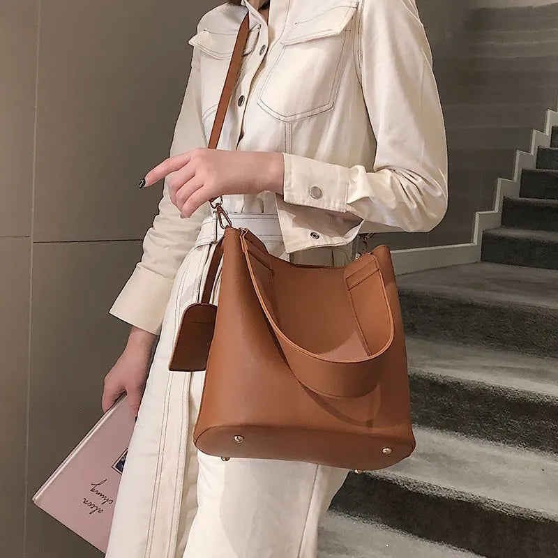 Two piece/set Bucket Shoulder Crossbody Bag