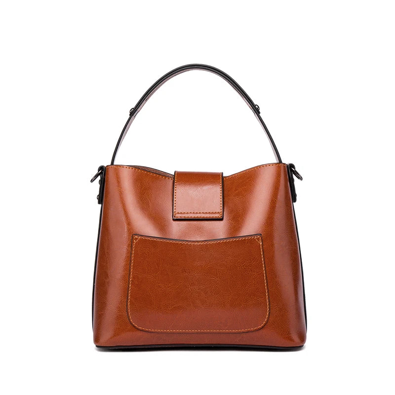 Genuine Leather Soft Cow Leather Vintage Casual Bag