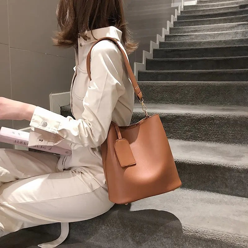 Two piece/set Bucket Shoulder Crossbody Bag