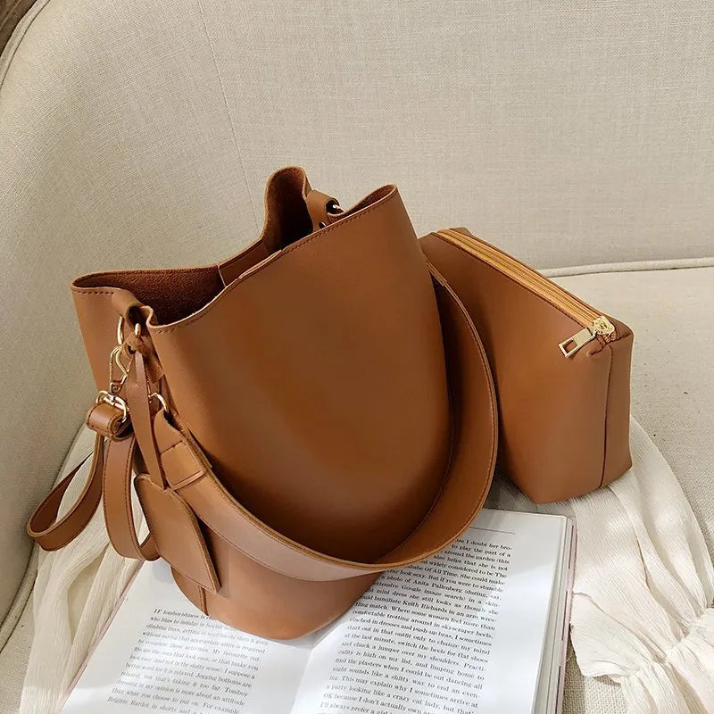 Two piece/set Bucket Shoulder Crossbody Bag