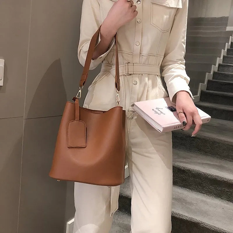 Two piece/set Bucket Shoulder Crossbody Bag