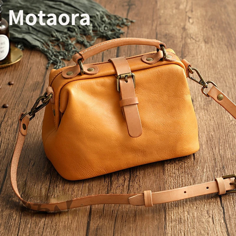 Vintage Soft Cowhide Genuine Leather Handbag