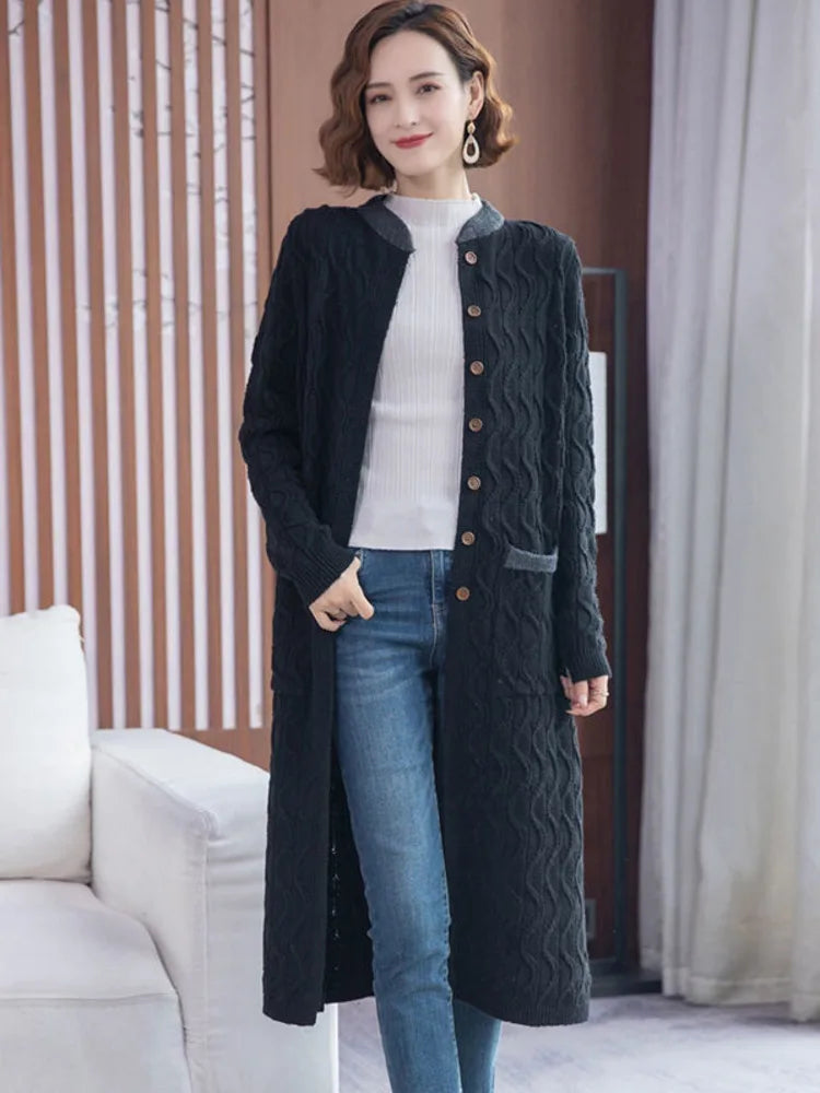 Single-breasted Vintage Korean Style Sweater Cardigan