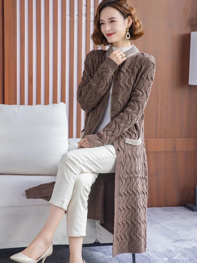 Single-breasted Vintage Korean Style Sweater Cardigan