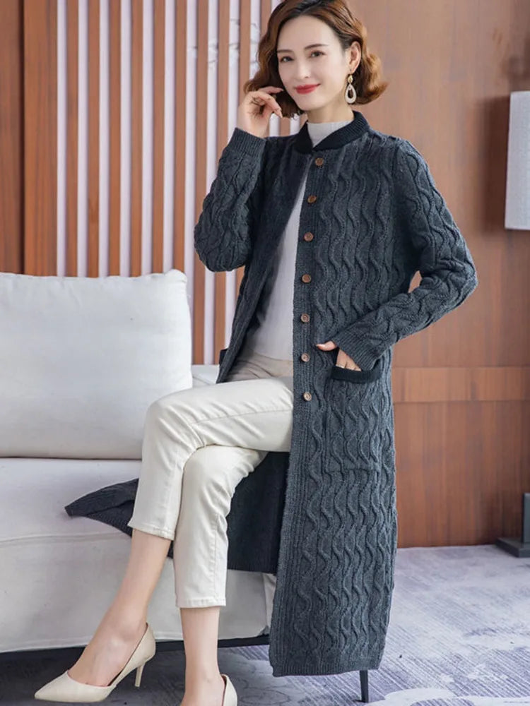 Single-breasted Vintage Korean Style Sweater Cardigan