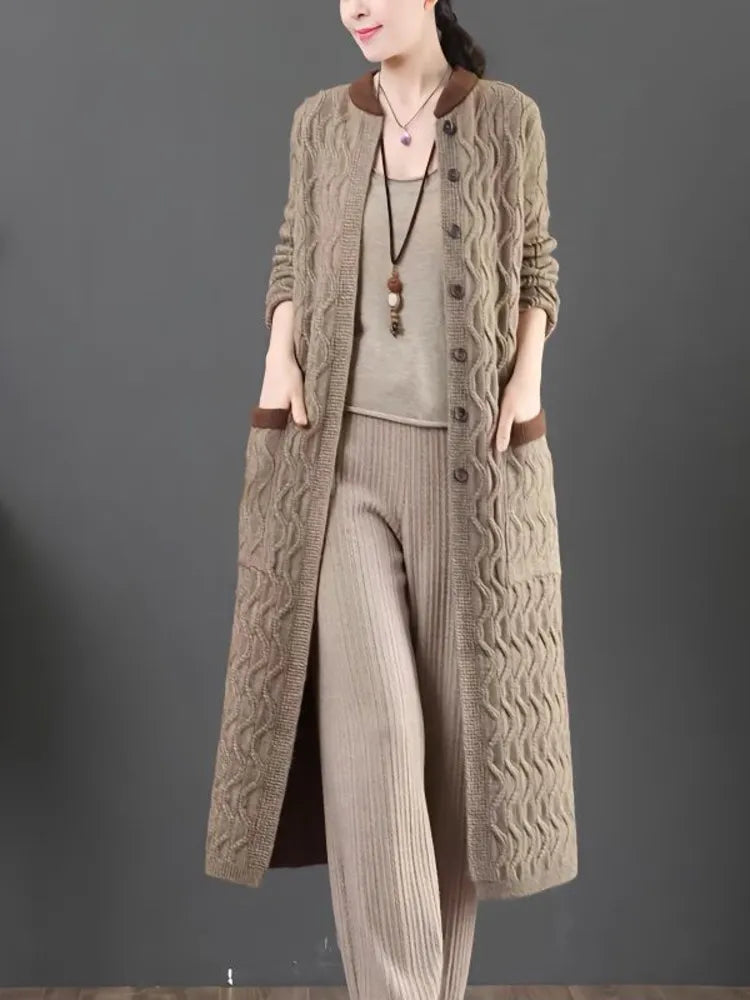 Single-breasted Vintage Korean Style Sweater Cardigan