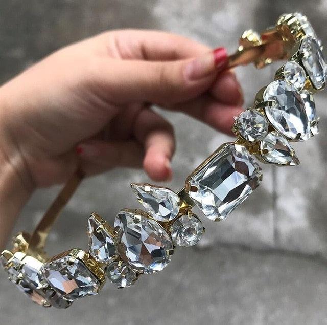 European Vintage Baroque Full Colorful Crystal Rhinestone Hairbands - TeresaCollections