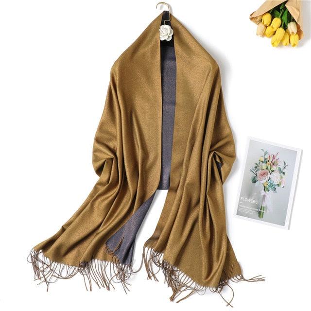 Cashmere-like Scarf Hijab Winter Shawl Wrap Scarf - TeresaCollections