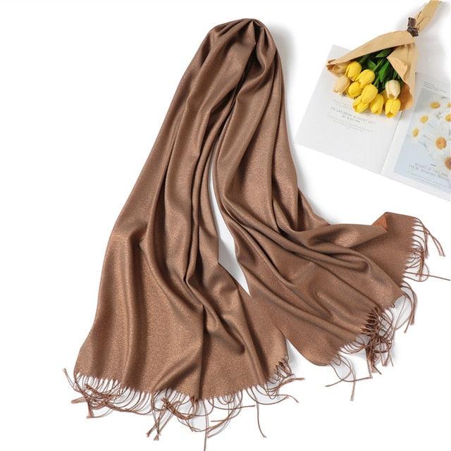 Cashmere-like Scarf Hijab Winter Shawl Wrap Scarf - TeresaCollections