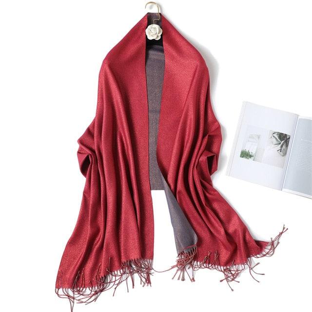 Cashmere-like Scarf Hijab Winter Shawl Wrap Scarf - TeresaCollections