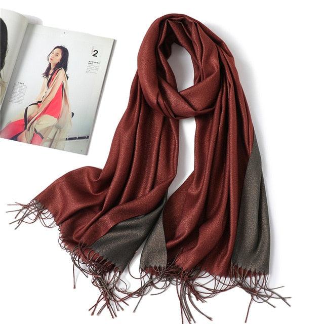 Cashmere-like Scarf Hijab Winter Shawl Wrap Scarf - TeresaCollections