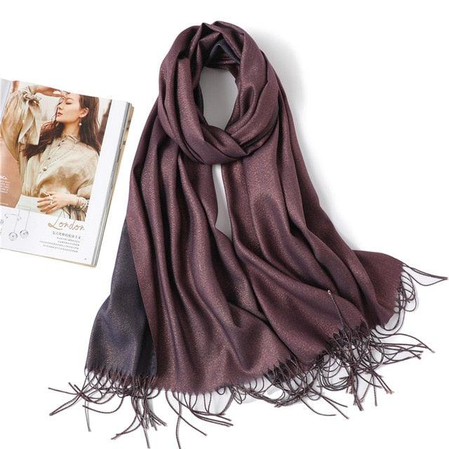 Cashmere-like Scarf Hijab Winter Shawl Wrap Scarf - TeresaCollections