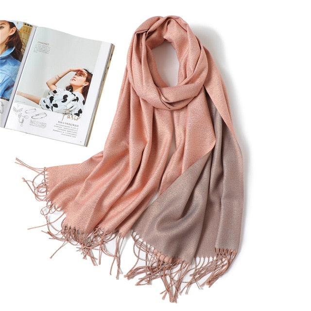 Cashmere-like Scarf Hijab Winter Shawl Wrap Scarf - TeresaCollections