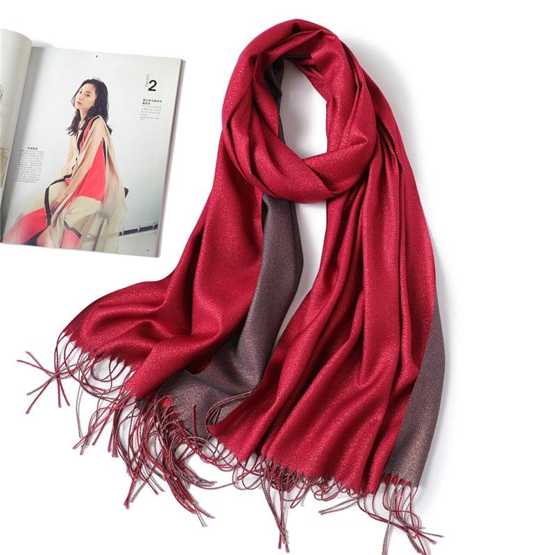 Cashmere-like Scarf Hijab Winter Shawl Wrap Scarf - TeresaCollections