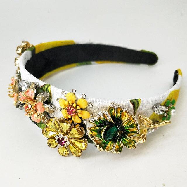 Elegant Crystal Flower Headpiece Hair Accessories - TeresaCollections