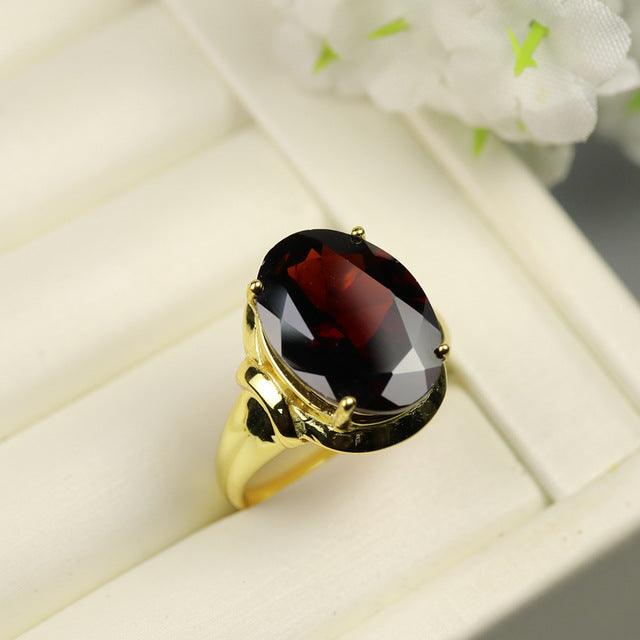 Natural Black Garnet Ring - TeresaCollections
