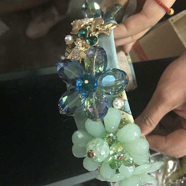 Baroque Exquisite Hand-beaded Crystal Full Headband - TeresaCollections