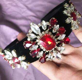 Baroque Exquisite Hand-beaded Crystal Full Headband - TeresaCollections
