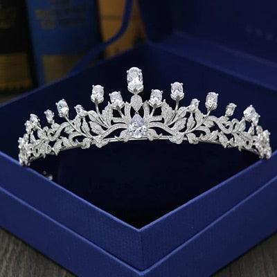 Clear Zircon Crystal Hairbands Wedding Tiara - TeresaCollections