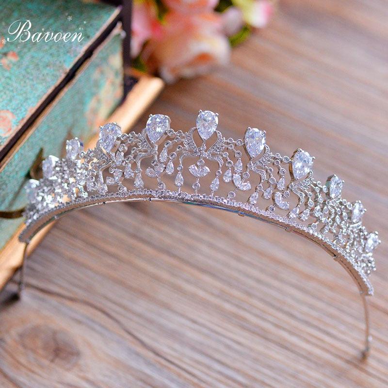 Evening Pearls Crowns Wedding Tiara - TeresaCollections