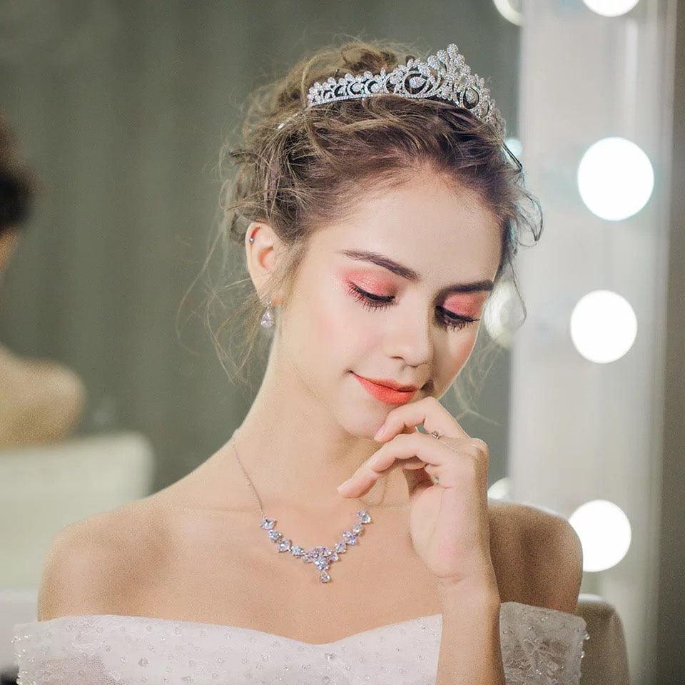 Full Zircon Crowns Crystal Wedding Bridal Tiara - TeresaCollections