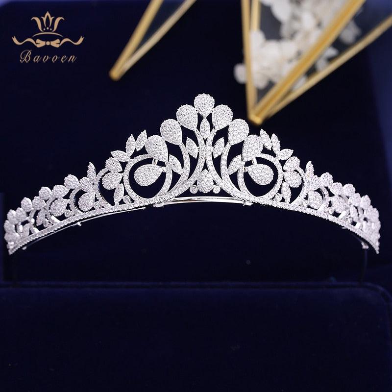 Full Zircon Crowns Crystal Wedding Bridal Tiara - TeresaCollections