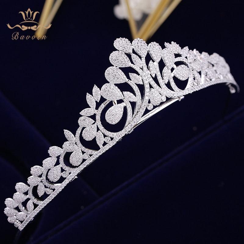 Full Zircon Crowns Crystal Wedding Bridal Tiara - TeresaCollections